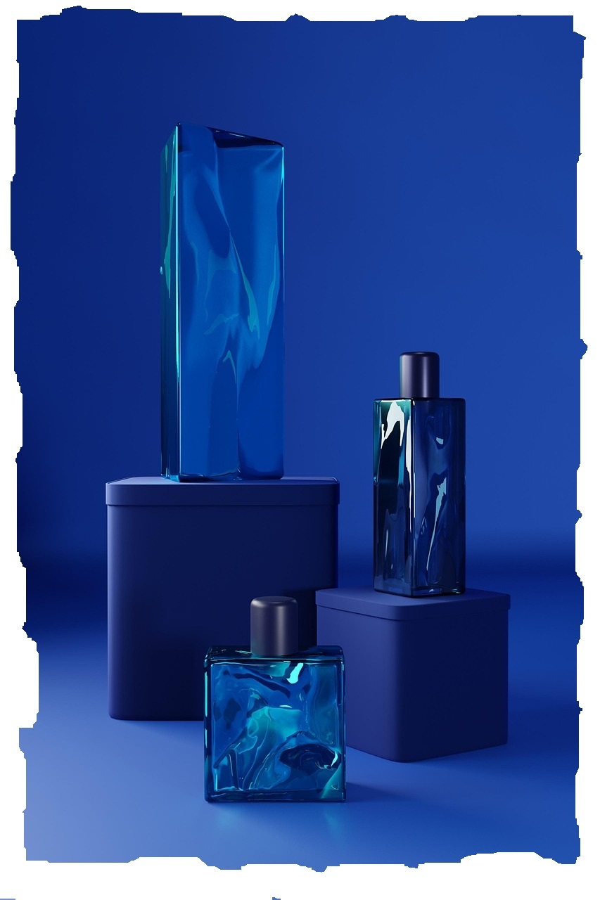 Parfume bottle with packaging