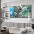Original canvas oil painting green forest abstract art nature home decoration mural hand painted oil painting art gift