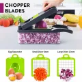 1pc Vegetable Onion Chopper, Kitchen 13 In 1 Food Chopper 8 Blades Cutter With Container