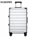 KLQDZMS 20 Business Trip Silent Boarding Case Bag Female Aluminum Frame Thickened High-quality Luggage 24 Inch Trolley Suitcase