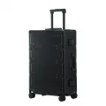 COLENARA 20"24"28 Inch High-quality Suitcase Men's Full Aluminum Magnesium Alloy Trolley Case Women's Lightweight Luggage (black, 20")