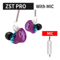 KZ ZST 1DD 1BA Hybrid Earphone Dynamic And Armature Detachable