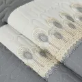 Feather Embroidery Quilted Couch Covers, Sofa Couch Cover,