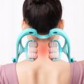 Cervical Massager Clip Neck Massage Artifact Six Wheel Neck Kneading Massager Manual Multifunctional Home Use Fatigue Relief