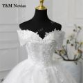 Y&M Novias Off Shoulder Plus Size Bride Dress