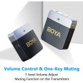 BOYA BY-M1V Wireless Lavalier Microphone for iPhone, Android, DSLR Cameras, Smartphones - Ideal for YouTube Recording, Live Streaming, and Vlogging (BY-M1V1)