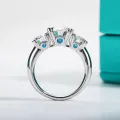 AnuJewel  5cttw D Color Moissanite Luxury Three Stone