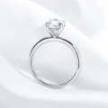 Smyoue – bague en diamant Moissanite plaqué argent 925, 2/3ct, 18k, pour femmes