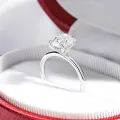 Smyoue 18k Plated 2/3ct Moissanite Diamond Ring for Women