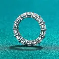 Smyoue 7ct 5mm Full Moissanite Ring for Women Men Sparkling
