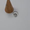 ​Small 9.25 silver ring with a real cultured pearl