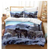 3D Animal Duvet Cover Black Leopard Cat Digital Printing Bed Linen Fashion Design Theme for Bedroom Decorations Women Men