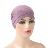 H117 hijab musulman croisé de haute qualité, écharpe intérieure, foulard islamique, turban, couvre-chef complet pour femmes