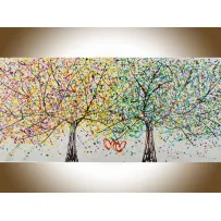 72 Tree painting love heart painting Canvas art by YIQI LI