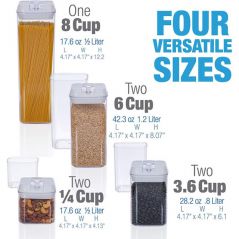 Cheer Collection 7-piece Stackable Airtight Food Storage Container Set