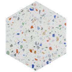 Merola Tile Venice Hex Colors Light 8.63 x 9.86 Porcelain Floor and Wall Tile