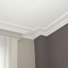 Orac Decor High Density Polyurethane Crown Moulding Primed White Face 6-12in x 78in Long