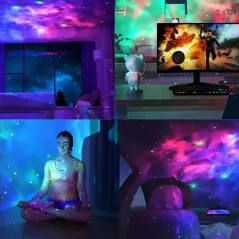 1pc Astronaut Galaxy Projector Multiple Modes Galaxy Night Light With Remote Control
