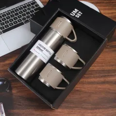 1pc Business Thermal Mug, 304 Stainless Steel Gift Set, Stainless Steel Tea Cup, Car Double Layer Stainless Steel Water Cup
