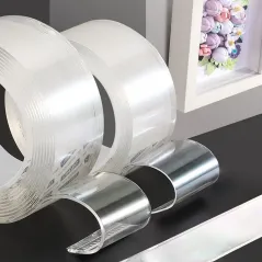 Double Sided Transparent Nano Tape For Bathroom Home Decoration,Paste Items Traceless, Removable Nano Tape For Office