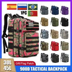 30L/45L 3P Army Attack Rucksack Military Tactical Backpack Men 900D Oxford Waterproof Travel Bags Field Hiking Camping Bag