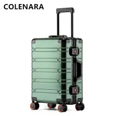 COLENARA 20"24"29 Inch Suitcase New All-aluminum Magnesium Alloy Trolley Case Universal Boarding Box with Wheels Rolling Luggage