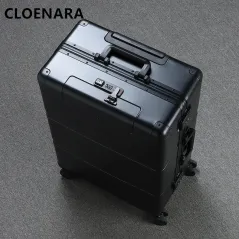 COLENARA 20''24''28" Inch High-quality Luggage All Aluminum Magnesium Alloy Business Trolley Case Boarding Code Box Suitcase