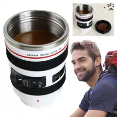 Camera Lens Coffee Stainless Steel Lens Mug