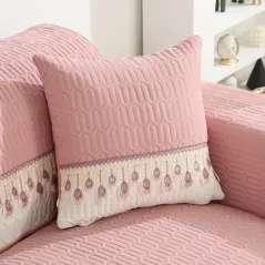 Feather Embroidery Quilted Couch Covers, Sofa Couch Cover,