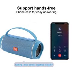 Haut-parleur Bluetooth sans fil, haut-parleur mains libres, pour appels en extérieur, tissu stéréo, portable