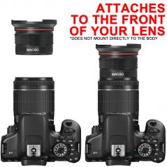 Objectif Fisheye grand Angle 55MM 0,35x professionnel, Macro, pour Nikon D3400 D5600, pour les appareils photo Sony Alpha