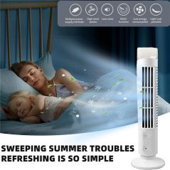 Creative Mini USB Vertical Bladeless Air Conditioner Portable Cooler Desktop Fan Silent Cooling Tower Fan For Home Office