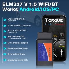 ELM327 V1.5 OBD2 Scanner PIC18F25K80 BT/Wifi ELM 327 OBD Car Diagnostic Tool For Android /IOS PK Vgate Icar2 Code Reader