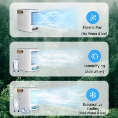 Mini climatiseur portable refroidisseur d'eau par évaporation climatiseur maison ventilateur humidificateur pour voiture et camping