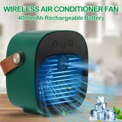 Portable Mini Air Conditioner Wireless Air Cooler USB Rechargeable Cooling Fan Portable Air Conditioner For Room Camping Cars