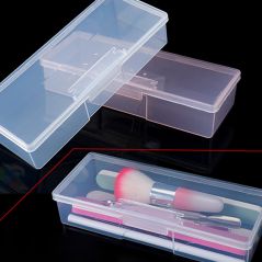 Boîte de Rangement en Plastique Cuboïde Transparent pour ongles
