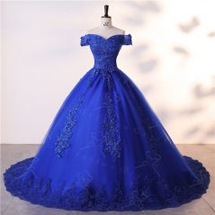 Automne Nouveau Vestidos Bleu Quinceanera