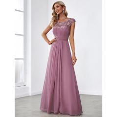 Elegant Women's Dresses Long A-LINE O-Neck Sleeveless Floor-Length