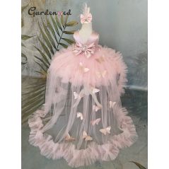 Puffy Girl Dress Pink Baby