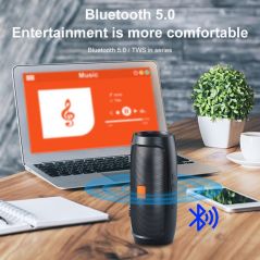 Bluetooth Speaker Dual Speaker Stereo Outdoor Tfusb Playback Fm Voice Broadcasting Portable Subwoofer 50 Wireless Speaker