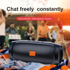 Haut-parleur Bluetooth sans fil pour touristes, caisson de basses portable, stéréo, lecture TF, diffusion vocale FM, extérieur, 50