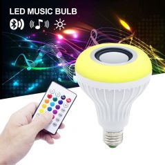 Ampoule itude LED avec haut-parleur Bluetooth intégré, sans fil, intelligente, télécommande, RVB, document Proxy Speaker