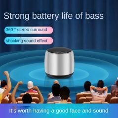 Mini haut-parleur Bluetooth sans fil, double haut-parleur portable, caisson de basses domestique et extérieur, haute qualité sonore, nouveau
