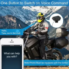 Casque Bluetooth sans fil BT pour moto,