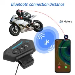 Casque Bluetooth sans fil BT pour moto,