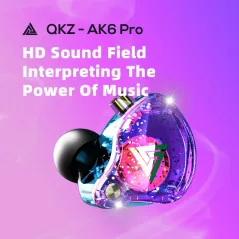 QKZ AK6 EDX Pro 1DD Dynamic Earphones HIFI Bass Earbuds