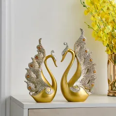 Figurine d'animal en céramique dorée, cadeau moderne, décoration de chambre, accessoires de bureau, figurine de mariage Auckland, intensifie et intensifie