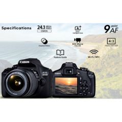 Canon EOS 2000D  Rebel T7 DSLR Camera + 18-55mm Lens, 58mm Filters Bundle