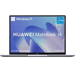 HUAWEI Matebook 14 Notebook, 14, 2160 x 1440, Touch Screen, Intel Core i5-1135G7, Intel Iris Xe Graphics, 16GB, 512GB SSD, Windows 11 Home, 53012STE