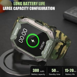 C20 Military Smart Watch Men Carbon Black Ultra Army Outdoor IP68 5ATM Waterproof Heart Rate Blood Oxygen Smartwatch 2022